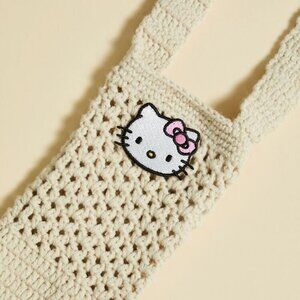 Hello Kitty Girls Fashion crochet crossbody design cellphone holder bag